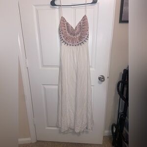 Lulus Ascension Island Embroidered Maxi Dress- Size S